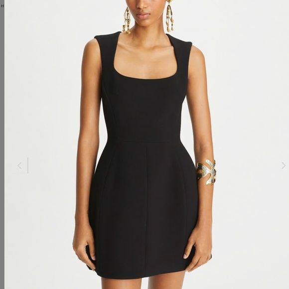 Tory Burch Double-Faced Wool Mini dress BLACK size 0 - Picture 13 of 14